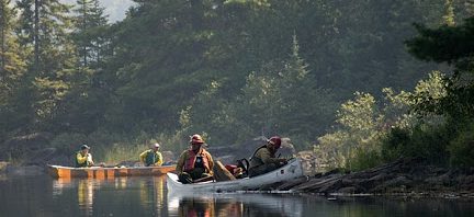 Pagami Creek firefighters paddling