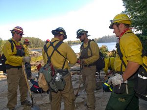 Firefighters preparing onshore