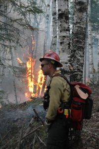 Firefighters deciding what to do next