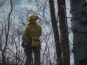Firefighter silhouette
