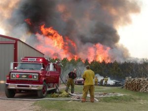 Firefighters wildland interface