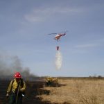 Helicopter bucket drop