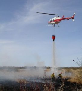 Berry Farm Fire helicopter drop