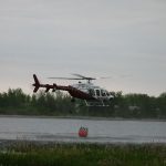 MN State Patrol helicopter dipping water