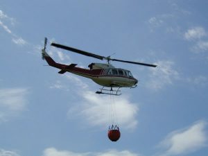 Type 2 helicopter with bucket