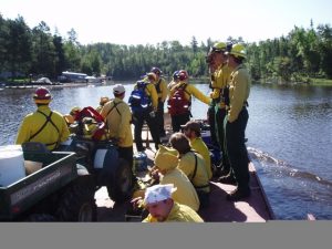 Prescribed fire by boat