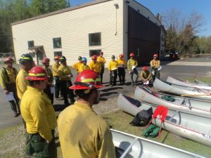BWCA fire crew canoe training
