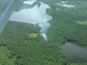 Scenic State Park fire, aerial view June 17, 2021