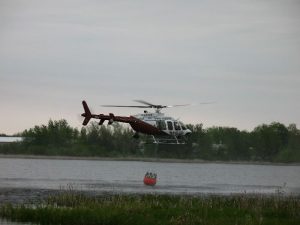 MN State Patrol helicopter dipping water