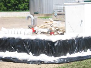 Sandbags protect Aitkin water, sewer plant, 2012
