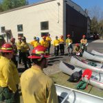 BWCA fire crew canoe training