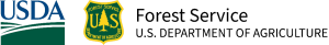 Banner with USDA Forest Service Logo with text.